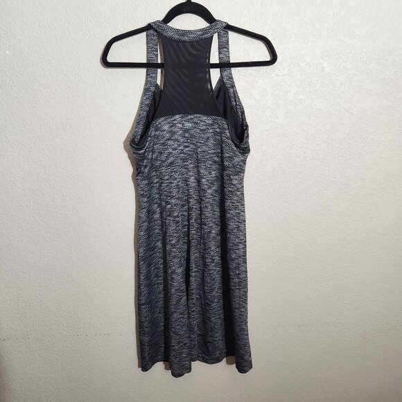 MPG Tennis Dress Womens Medium Black Gray Athletic Sheer Mesh Paneling - Picture 3 of 15